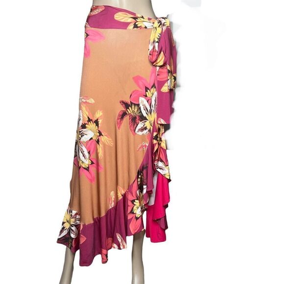 NWT PatBO Carmen Wrap Floral Skirt Boho - Picture 1 of 12